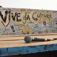 “Vive la Culture”. Podium of the ‘Coupe de Slam’ competition.