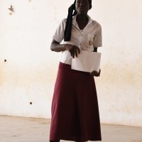 Participant performing slam at the writing workshop.