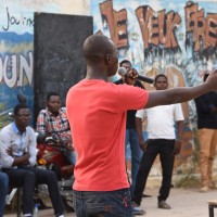 Participant of the slam competition.